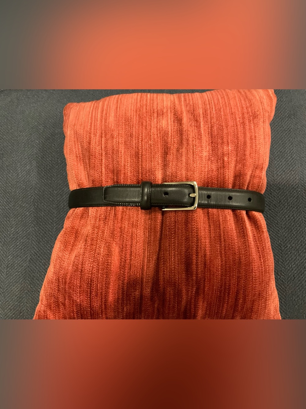 Polo Ralph Lauren Women's Italian Leather Belt Black Size 24